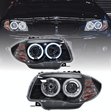 CCFL Angel Eyes Scheinwerfer Set f�r BMW 1er E87 E81 E82 E88 2004-2011 schwarz
