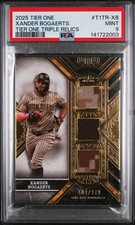 2025 Topps Tier One - Xander Bogaerts - Tier One Triple Relic #T1TR-XB  -  PSA 9
