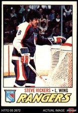 1977 O-Pee-Chee #136 Steve Vickers Rangers-Hockey 5 - EX