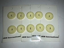 12 JHB Button Cream Round 2 Hole 3/4 Lot Off White Light Yellow