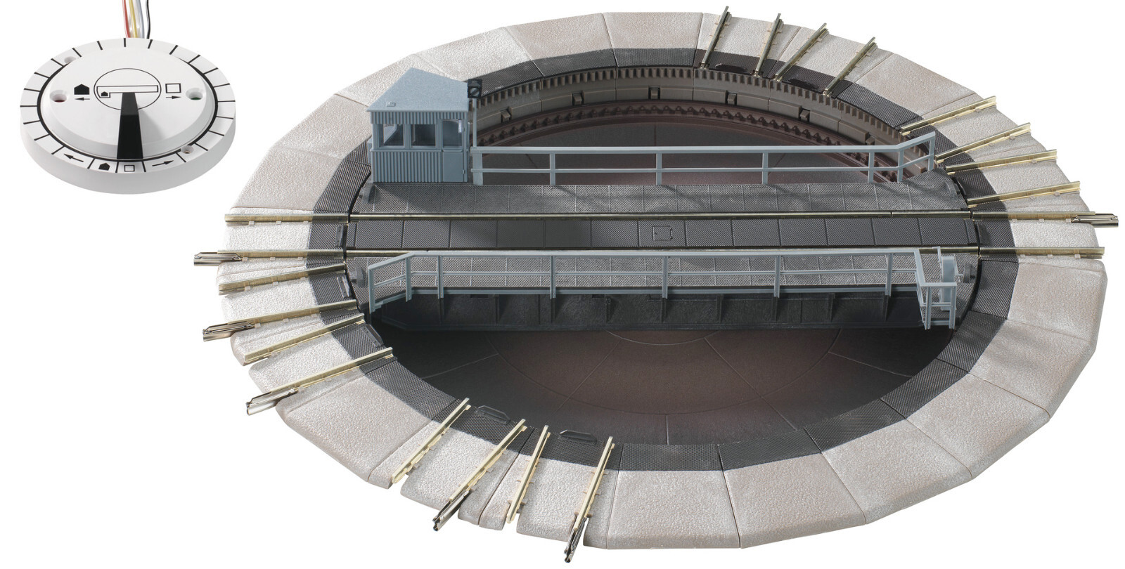 Roco / Fleischmann H0 6154 - Modell-Drehscheibe mit elektrischem Antrieb Neuware