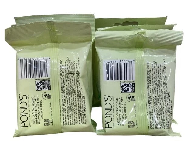 Ponds Purify/Refresh Makeup Remover Facial Wipes Aloe Vera Ponds 6x10 count= 60 - Image 2 of 2