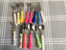 14 Pieces Assorted Kids Cutlery Sets Stainless Steel Knife, Fork, Spoon