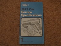 1972 Ford Mustang Torino Maverick Thunderbird Service Spec Shop Manual 1972 Ford Mustang Torino Maverick Thunderbird Service Spec Shop Manual