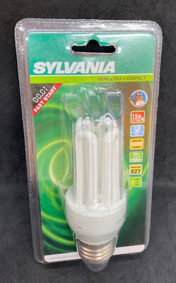 Sylvania Energy Saving Bulb E27 15W = 65W Neon 4 Tubes Warm