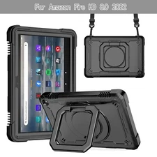 Shockproof Case for Amazon Fire HD 8 Tablet 12th Gen 2024/2022 Rugged Case Stand