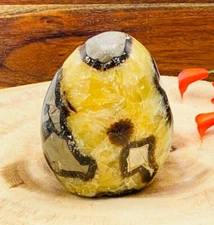 Septarian Free Form Crystal, Yellow Septarian Freeform Standing Display, Reiki