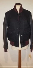 Perfecto BRAND / Schott NYC NAVY-leather& Wool Jacket small NWT P-7570