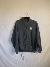 Harriton Dark Grey Womens Drawstring Waist Zip Up Pockets Jacket Size M