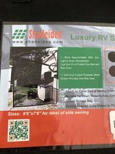 RV Sun Shade Screen for Awning Side 9  6  x 7  6  Black Mesh Sunshade Motorhome