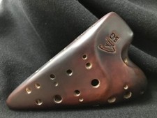 Focalink New Series Double Chamber Soprano G Straw Fire Ceramic Ocarina. w/Case