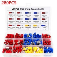 480 x Assorted Insulated Electrical Wire Terminal Crimp Connector Spade Kit Set
