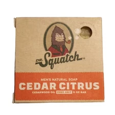 Dr Squatch Cedar Citrus Orange Men's Natural Oil 5oz. Bar Soap No Chemicals USA