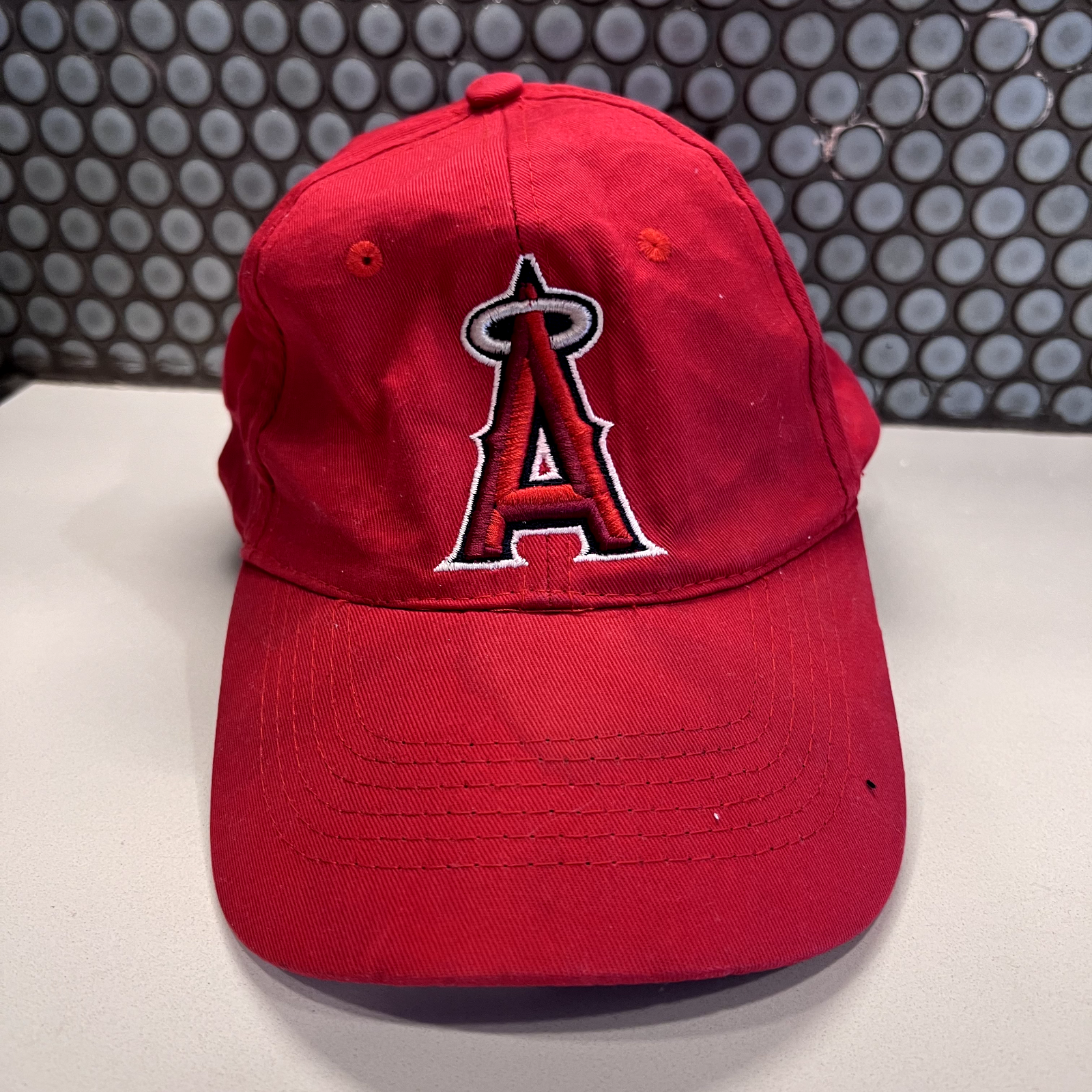 Los Angeles Angels Hat Cap Red Strap Cack Baseball MLB Baseball