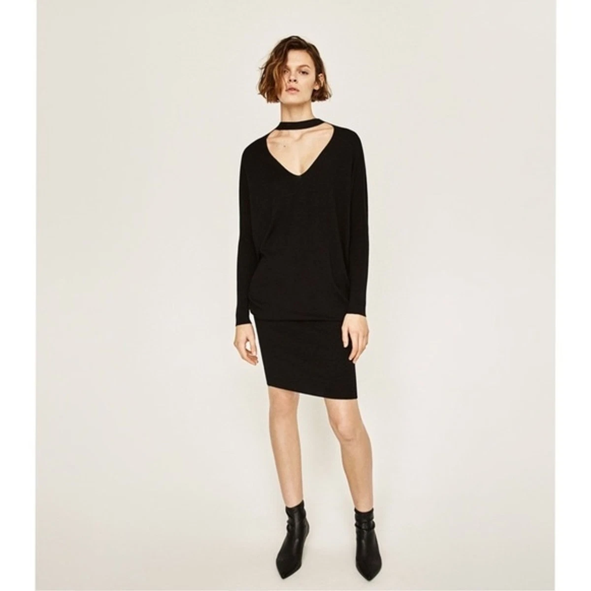 Zara top choker sweater
