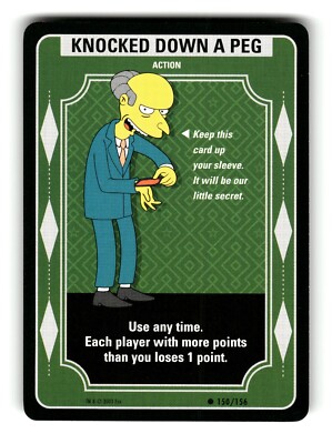 2003 Fox The Simpsons Trading Card Action Knocked down a peg #150 C