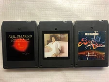 *** NEIL DIAMOND 8 TRACK TAPE LOT NICE FACES PLAY GREAT NEWER/PADS SPLICES ***