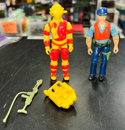 Vintage GI Joe 2 Figure LOT 1984 Blowtorch & Cutter Complete Original Hasbro