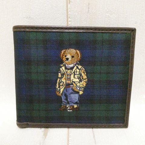 POLO RALPH LAUREN Polo Bear 財布 POLO BEAR LEATHER WALLET ポロ・ベア 本革二折長財布 黒
