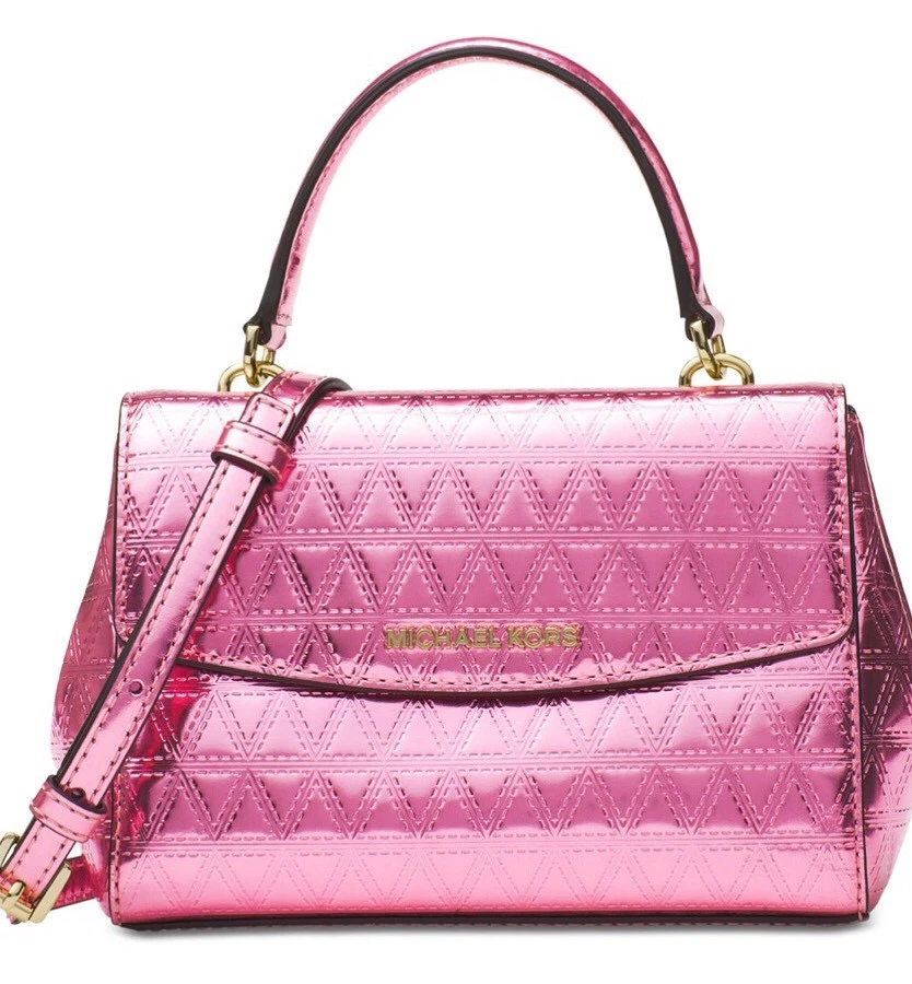 Michael Kors  Ava extra small pink mini leather crossbody