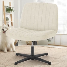 ZUNMOS Cirss Cross Chair Legged Office Wide Comfy Desk Computer Task Seating