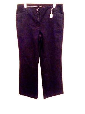 Talbots Womens Size 10 Signature Flare Dark Blue Dress Jeans