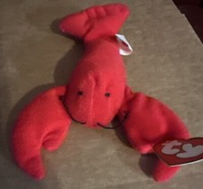 RARE Ty Beanie Baby Pinchers Lobster 1993 Retired MINT Collectible
