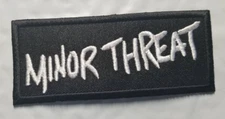 Embroidered Minor Threat hardcore punk band Patch approx 1.5x3.75"