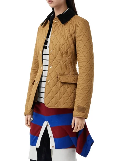 Burberry diamond quilted fitted jacket Clearance