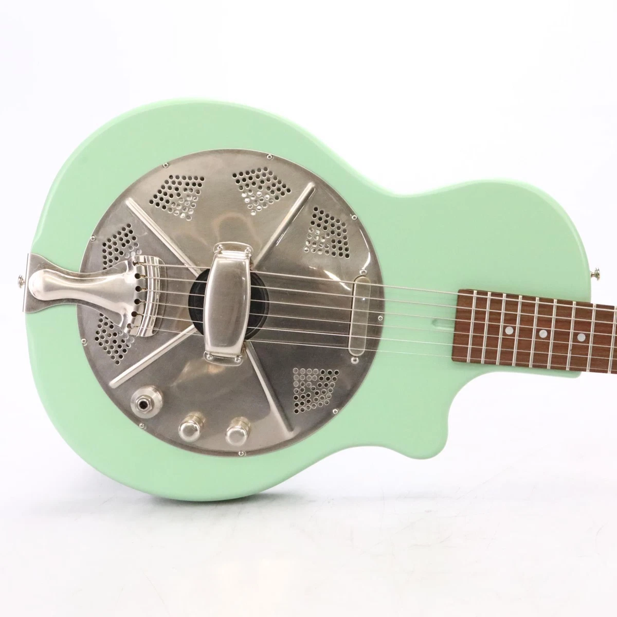 National Reso phonic Resolectric Res o tone Seafoam Green Dobro