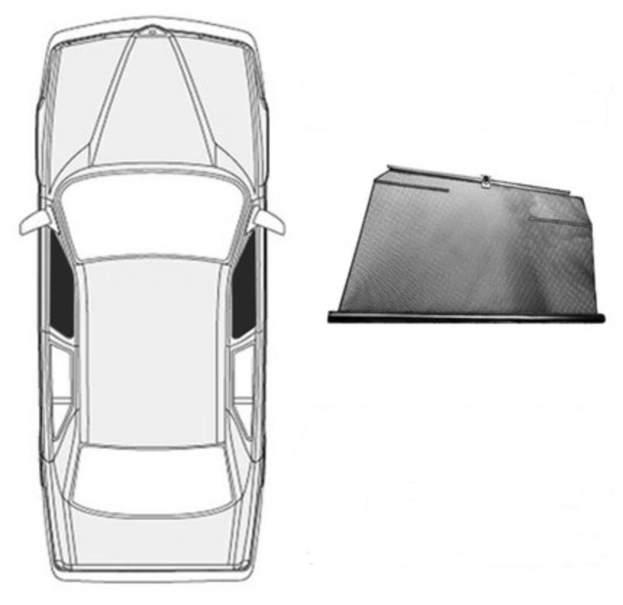 Tesla Model X Front Side Windows Retractable Sunshade NEW