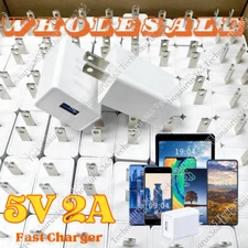 1-1000 Lot Universal 5V 2A USB Wall Charger AC Power Adapter Fast Charging Plug