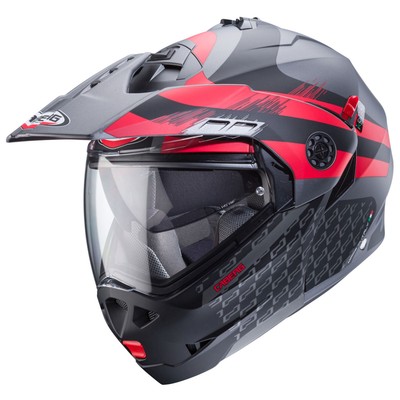 Caberg Flip Up Helmet Tourmax X Sarabe Matte Gun Metallic/Black-Red - Size M