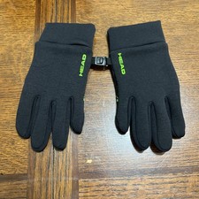 HEAD Kids Touchscreen Gloves - Lined Unisex Kids Black / Green 6-10 Medium