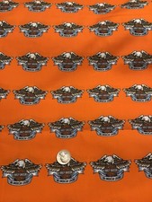 CUSTOM, Remnant/Piece HARLEY DAVIDSON HD Motorcycle Cotton Fabric 14 x 18