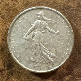 Semeuse pièce 5F argent contient 10g d'argent métal pur