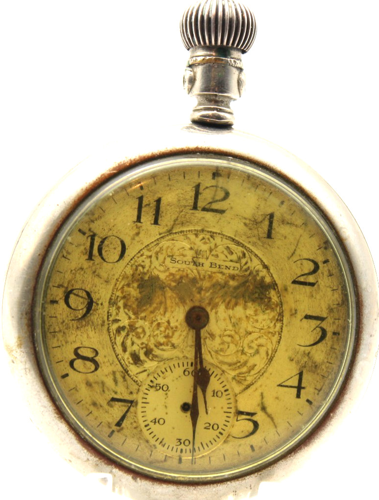 1918 SOUTH BEND POCKET WATCH 894835 GRADE 211 16s 17j (EM2)