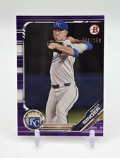 2019 BOWMAN PROSPECT BRADY SINGER RC PURPLE BORDER #d/250