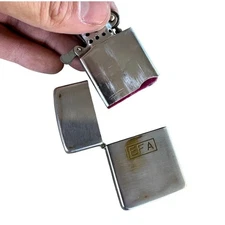 Vintage Zippo Pat 2032695 3 barrel Mismatched Off Brand insert Flip Top Lighter