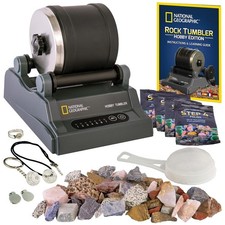 National Geographic Rock Tumbler Kit with Rough Gemstones for Gem Creation