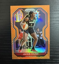 2021 Panini Prizm WNBA Orange Prizm /50 Jackie Young #47 Aces