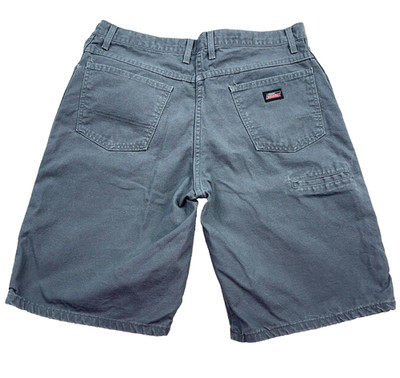 Dickies Carpenter Shorts Men 36 Gray Duck Canvas Work Wear Baggy