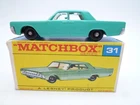 VINTAGE MATCHBOX LESNEY No.31c LINCOLN CONTINENTAL IN ORIGINAL BOX 1964 B