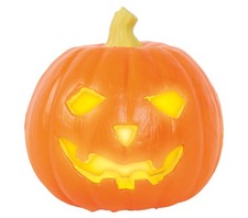 FOAM PUMPKIN WITH LIGHT 16 CMS