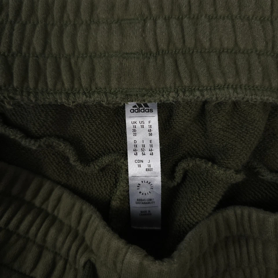 Pantalones Cortos Adidas Essentials Para Mujer 1X Verde Lineal Terry Francés Pull On Informales 3.5" Foto 3 de 4