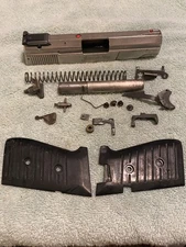 BRYCO JENNINGS NINE PARTS SILVER SLIDE GRIPS TRIGGER SAFETY FIRING PIN  10445