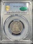 1849 P Seated Liberty Silver Quarter 25C PCGS XF40 CAC