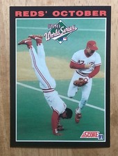 Reds October 1991 Score 1990 World Series Barry Larkin Chris Sabo #795
