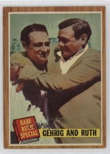 1962 Topps Special Babe Ruth Lou Gehrig and (Green Tint) #140 HOF 1ry6