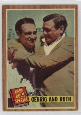 1962 Topps Special Babe Ruth Lou Gehrig and (Green Tint) #140 HOF 1ry6